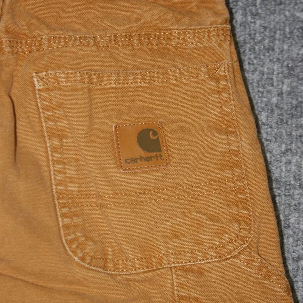 Carhartt‎ Pants Boys 8 Brown Canvas Lined Workwear Utility Outdoor Durable